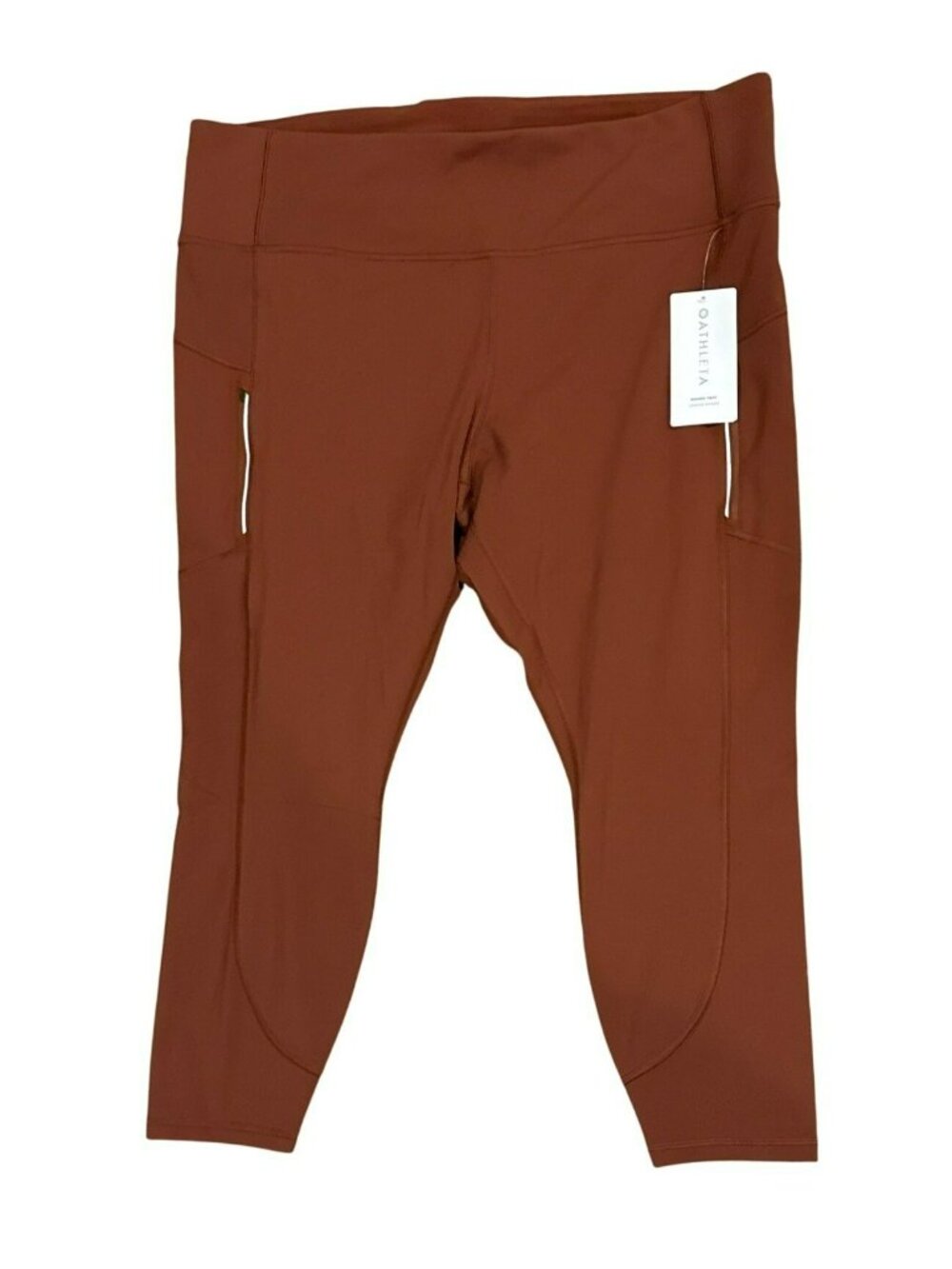 Athleta Rainier Tight 3X NWT Brown Plus Size Leggings Cold Weather Fleece Lining